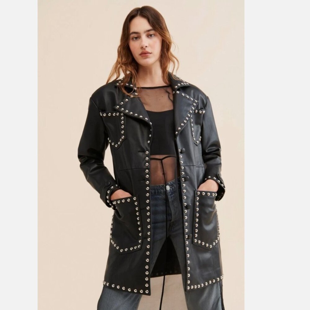 Colin LoCascio Bernie Studded Coat Size Small MSRP: $420